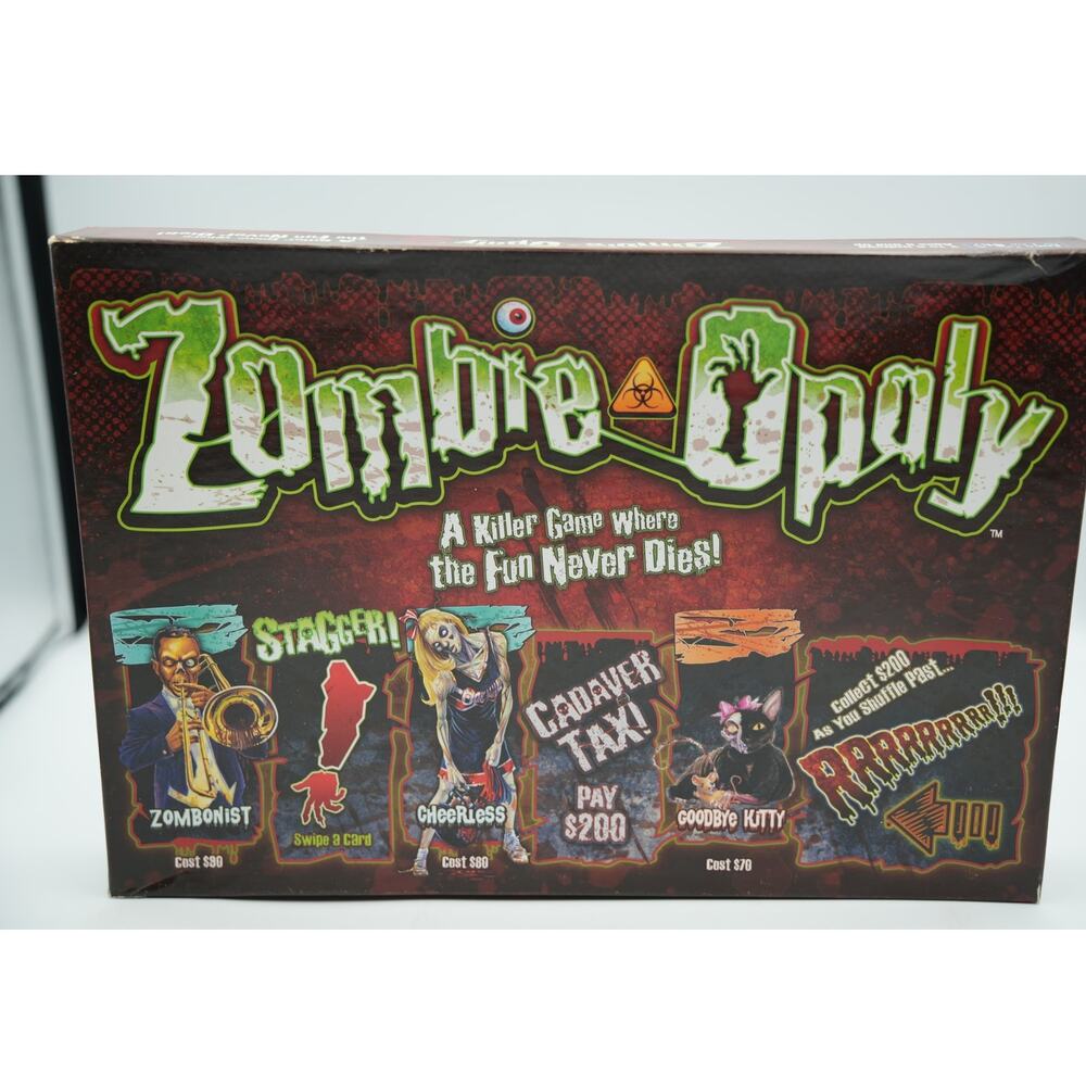 Zombie-Opoly Board Game– A Killer Twist‎ on Monopoly! Used Complete